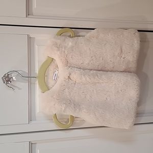 Bout'chou faux fur vest in ecru, 12m, from france